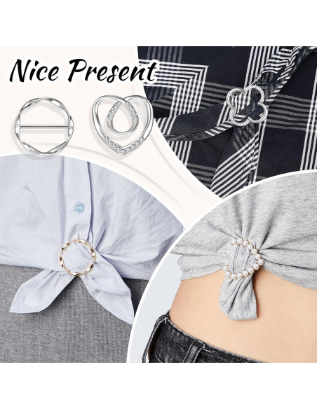 18 Clips de Bufanda Juexica para Mujeres con Rhinestone