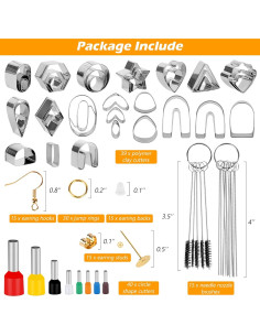 Kit de Cortadores de Arcilla Kikerike 169 Piezas para Joyería 2