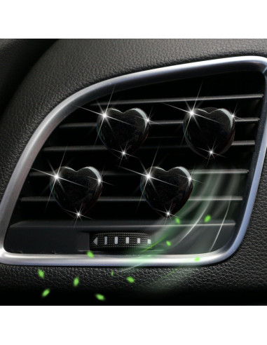 Juego de 4 Clips de Ventilación Corazón PurYupearl - Ambientadores