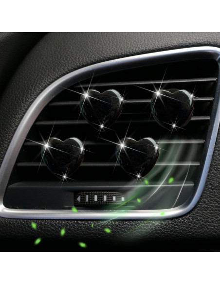 Juego de 4 Clips de Ventilación Corazón PurYupearl - Ambientadores