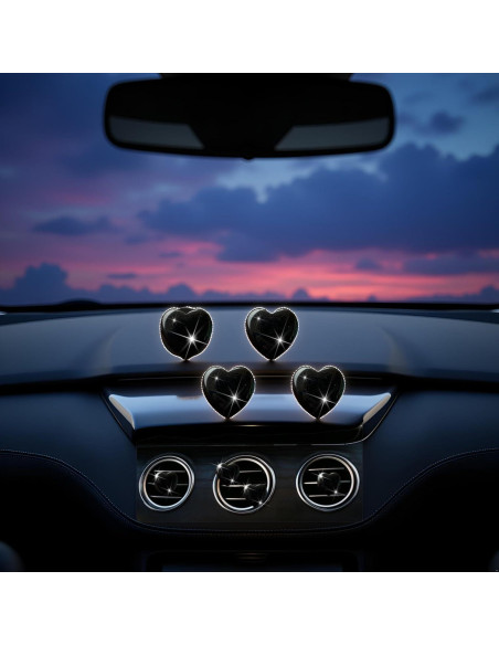 Juego de 4 Clips de Ventilación Corazón PurYupearl - Ambientadores