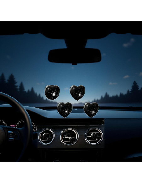 Juego de 4 Clips de Ventilación Corazón PurYupearl - Ambientadores