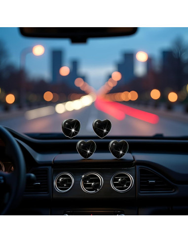 Juego de 4 Clips de Ventilación Corazón PurYupearl - Ambientadores