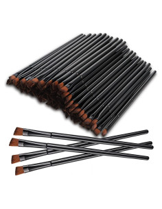 100 Brochas Desechables para Cejas Yolev - 10cm Anguladas