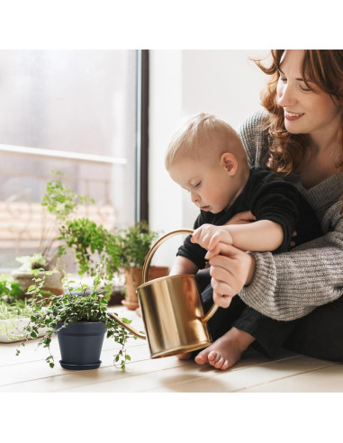 Macetas de Plástico Negras 10 cm - Paquete de 16 Meowell