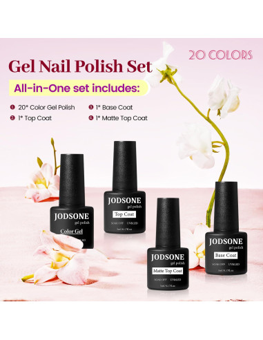 Kit de Esmalte en Gel JODSONE 23 Piezas Colorido
