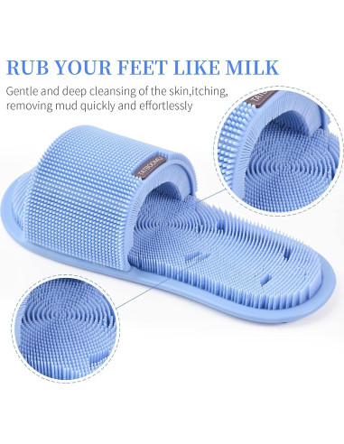 Exfoliador de pies de silicona TATBOOMU con ventosas antideslizantes