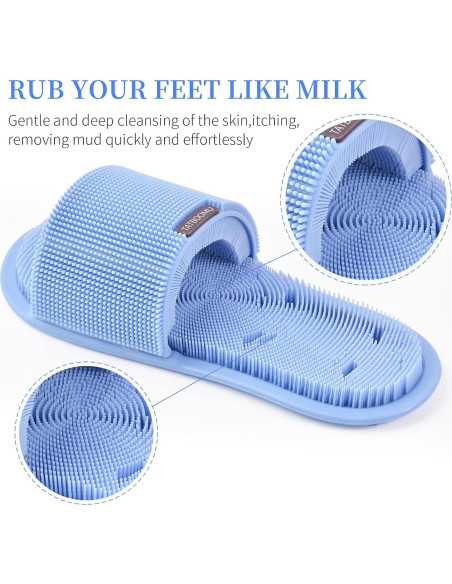 Exfoliador de pies de silicona TATBOOMU con ventosas antideslizantes