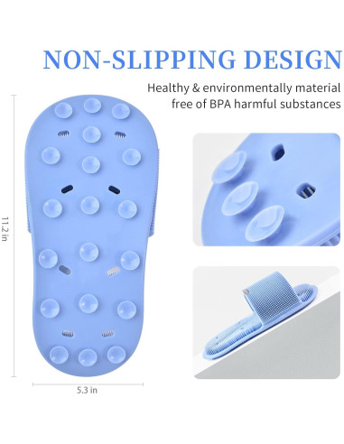 Exfoliador de pies de silicona TATBOOMU con ventosas antideslizantes