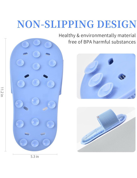Exfoliador de pies de silicona TATBOOMU con ventosas antideslizantes