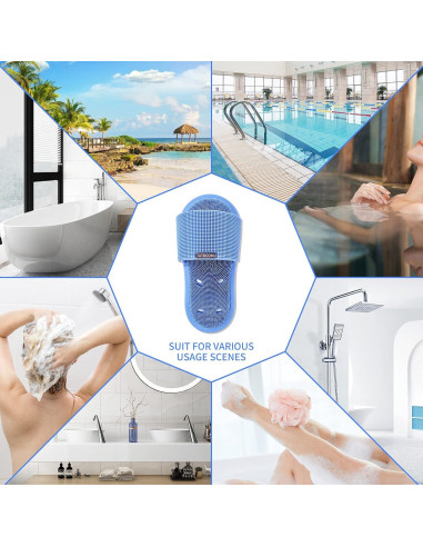 Exfoliador de pies de silicona TATBOOMU con ventosas antideslizantes