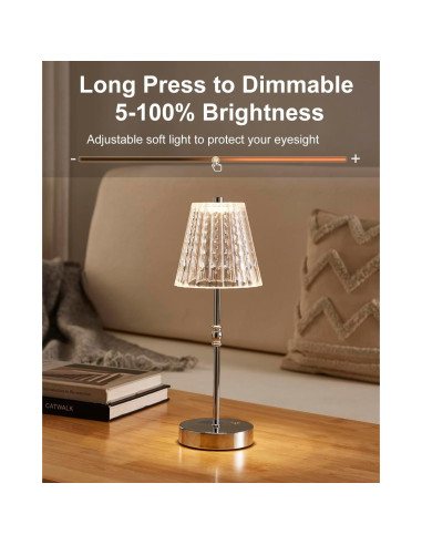 Lámpara de Mesa Inalámbrica SAIWEYA TM-T08 2500mAh Regulable