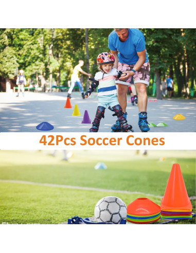 Juego de Conos Deportivos Tialero 42 Pcs 18cm Multicolor