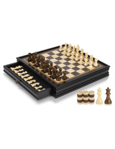 Juego de Ajedrez y Damas Magnético Peradix 32.5 cm 2 en 1