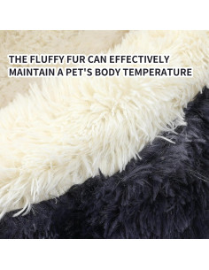 Cama para Perro y Gato KITTYWOO Redonda con Capucha 49.8 cm 2