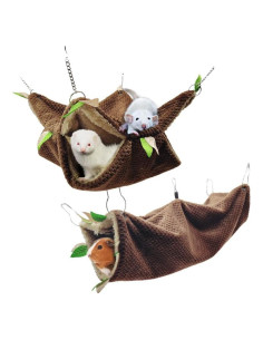 Hamaca y Túnel para Hurones y Cobayas EAEDMY 34x50 cm