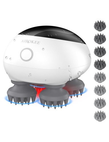 Masajeador de cuero cabelludo eléctrico AIBOKEE IPX7 recargable