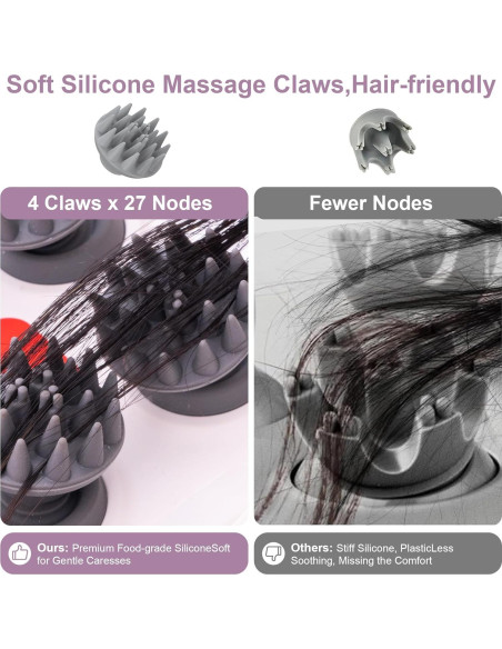 Masajeador de cuero cabelludo eléctrico AIBOKEE IPX7 recargable Masajeador de cuero cabelludo eléctrico AIBOKEE IPX7 recargable