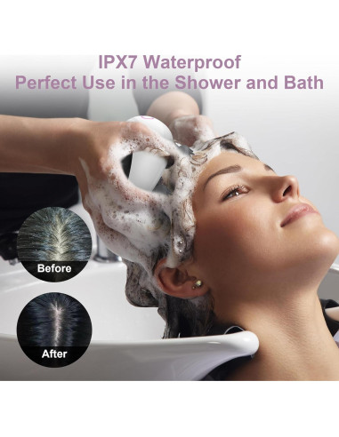 Masajeador de cuero cabelludo eléctrico AIBOKEE IPX7 recargable