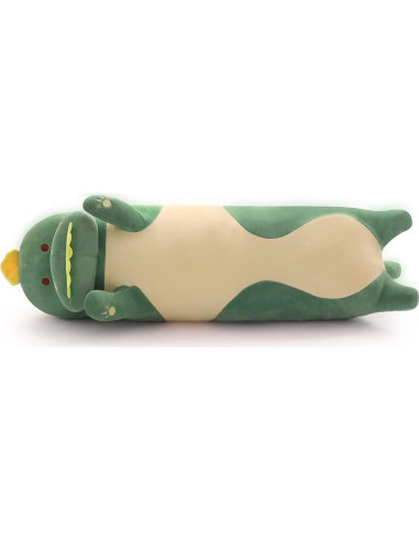 Almohada de Peluche Dinosaurio Largo Yeqivo 50cm Verde Suave