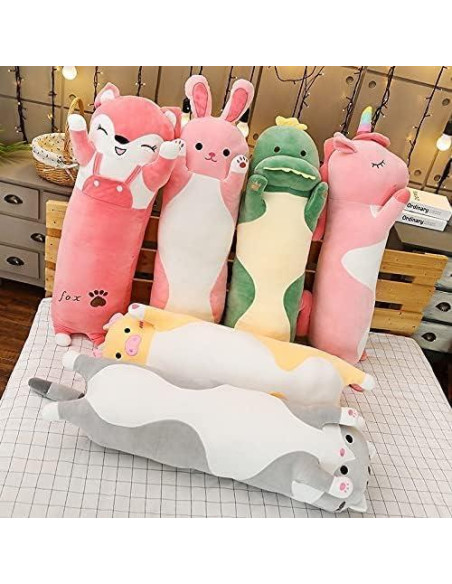 Almohada de Peluche Dinosaurio Largo Yeqivo 50cm Verde Suave