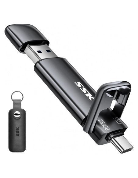 SSK 256GB SSD USB C Doble Rápido 1000MB/s - SD301 PRO
