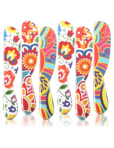 Juego de 6 Espátulas de Plástico Coloridas Eaasty 15.24 cm