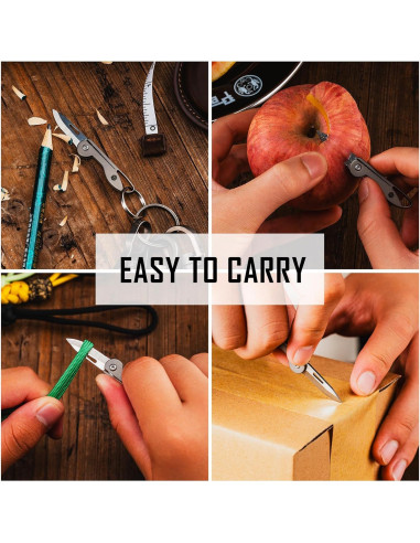 Cuchillo de bolsillo KeyUnity KK05 de titanio 7cr17Mov gris