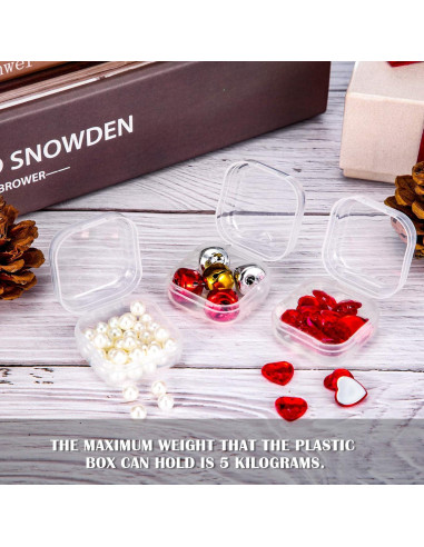 24 Cajas de Almacenamiento SATINIOR Plástico Transparente 3.5cm