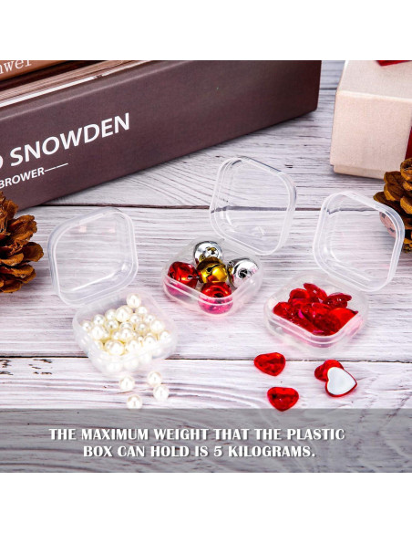 24 Cajas de Almacenamiento SATINIOR Plástico Transparente 3.5cm