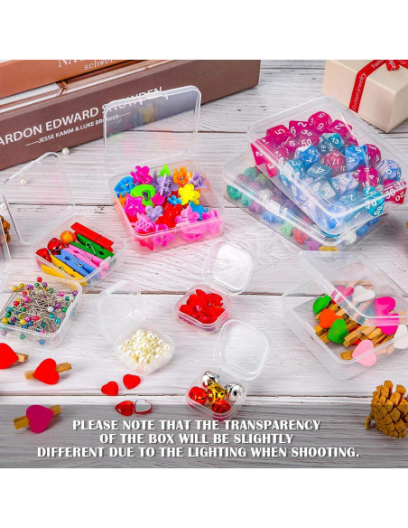 24 Cajas de Almacenamiento SATINIOR Plástico Transparente 3.5cm