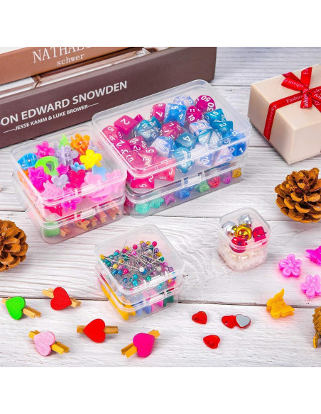 24 Cajas de Almacenamiento SATINIOR Plástico Transparente 3.5cm