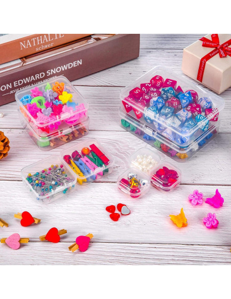 24 Cajas de Almacenamiento SATINIOR Plástico Transparente 3.5cm