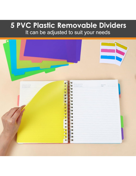 Cuaderno de espiral LABUK tapa dura 300 páginas rosa B5