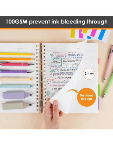 Cuaderno de espiral LABUK tapa dura 300 páginas rosa B5