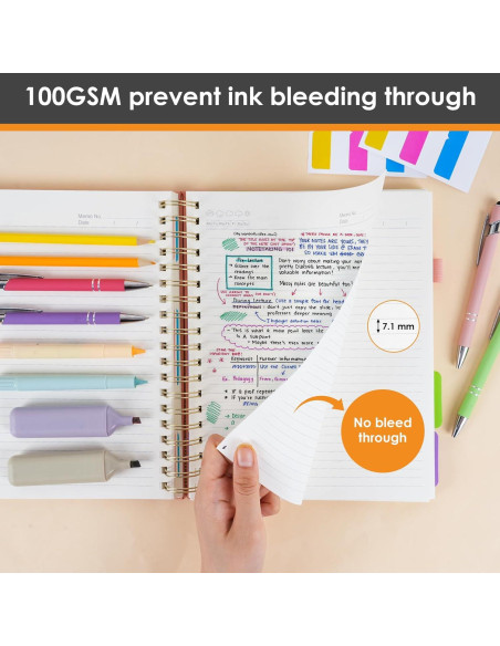 Cuaderno de espiral LABUK tapa dura 300 páginas rosa B5