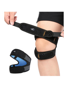 Soporte de Rodilla HiRui Doble Correa Ajustable Negro
