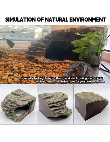 Plataforma para Tortugas Kathson 17x14x10 cm Resina No Tóxica