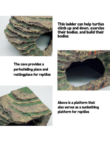 Plataforma para Tortugas Kathson 17x14x10 cm Resina No Tóxica