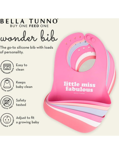 Babero de Silicona Bella Tunno para Bebés 4-36 meses