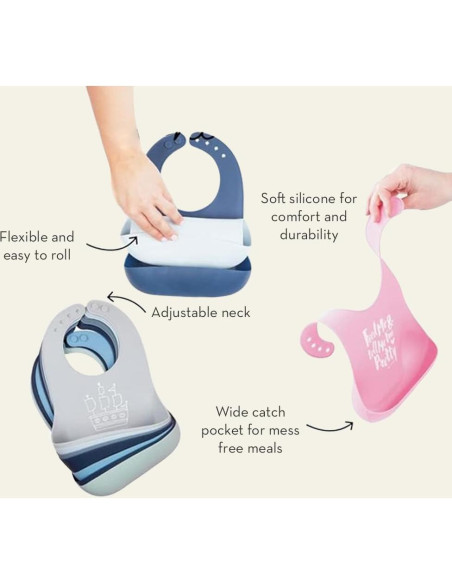 Babero de Silicona Bella Tunno para Bebés 4-36 meses