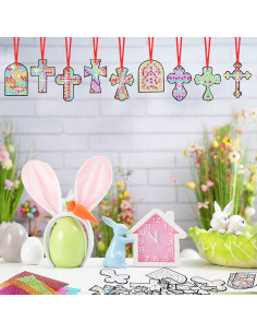 Kit de Manualidades de Atrapa Sol WinnerWhy 36 Piezas Cruz 2