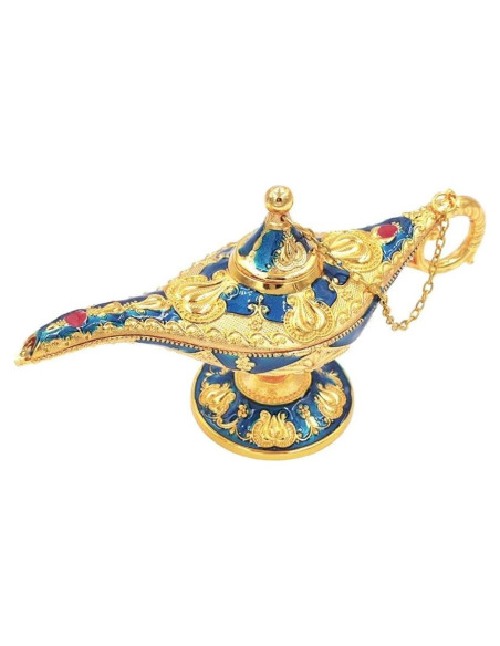 Lámpara Mágica de Genio Aladino Vintage Hourwof - Azul Pequeña