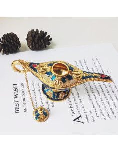 Lámpara Mágica de Genio Aladino Vintage Hourwof - Azul Pequeña 2