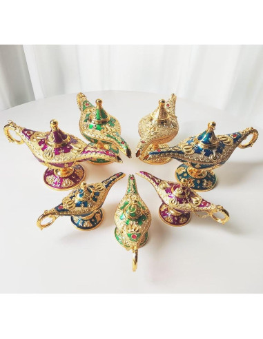 Lámpara Mágica de Genio Aladino Vintage Hourwof - Azul Pequeña