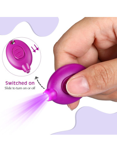 100 Mini Linternas UV de Llavero VIHOSE 395nm Portátiles