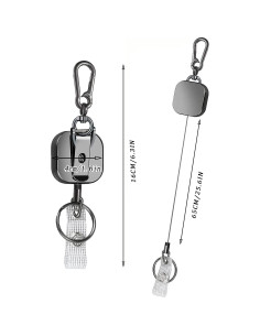 Portatarjetas Retráctil VIQWYIC con Llavero y Carabiner Metal 2