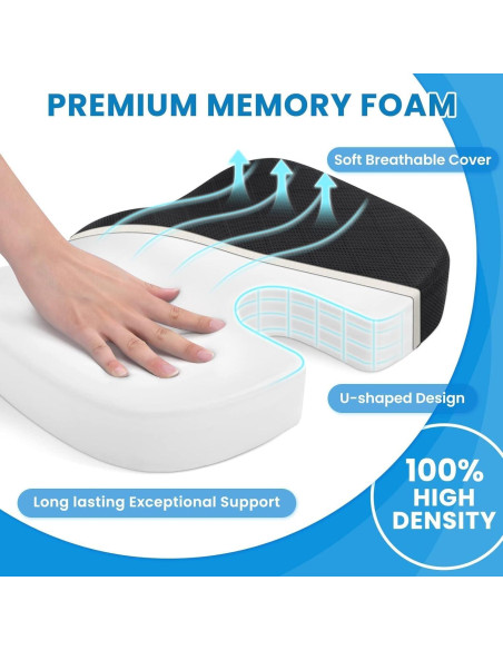 Cojín TushGuard Espuma Viscoelástica para Espalda y Coccix