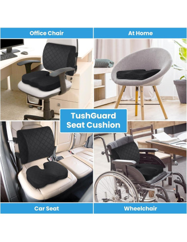 Cojín TushGuard Espuma Viscoelástica para Espalda y Coccix