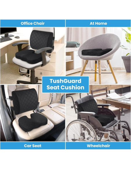 Cojín TushGuard Espuma Viscoelástica para Espalda y Coccix